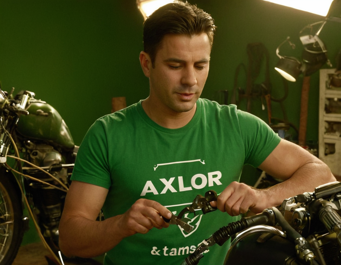 axlor india worker wearing axlor logo t-shirt